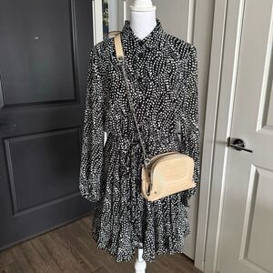 Rebecca Minkoff Beige Embossed Croc Crossbody Handbag with Silver Tone Hardware